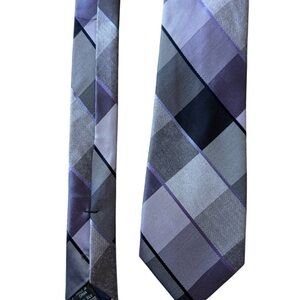 MICHAEL Michael Kors Purple and Gray Plaid Tie